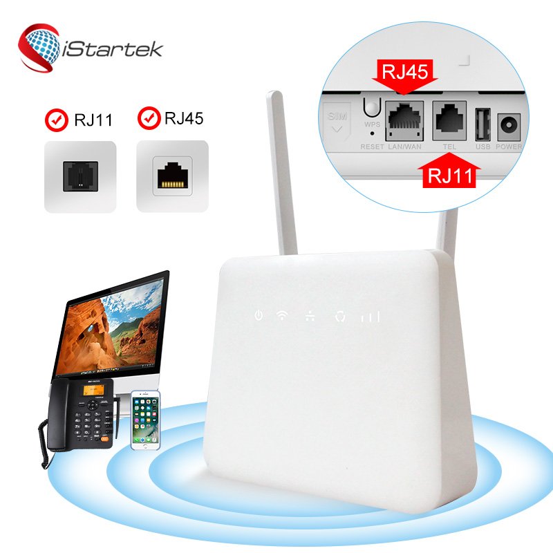 5G cheap prices white label Volte routers RJ11 port dual band wifi 3g/4g wireless router with 4 sim card slot